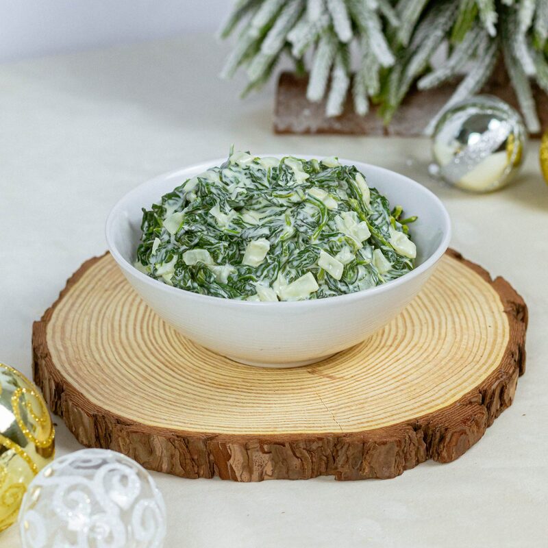 Christmas food delivery creamed spinach