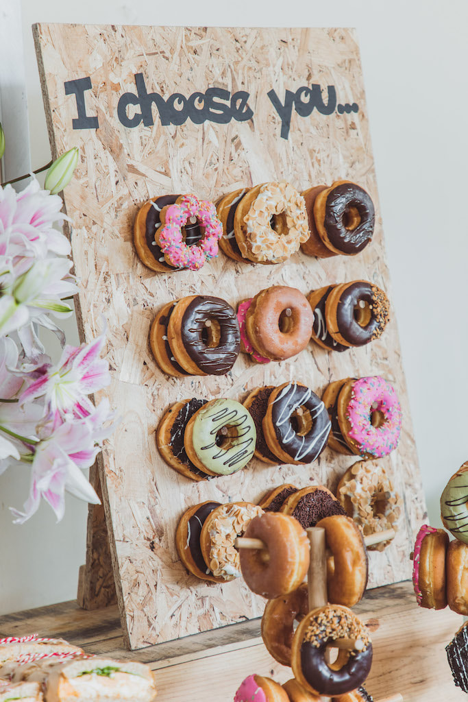 donut wall for birthday party